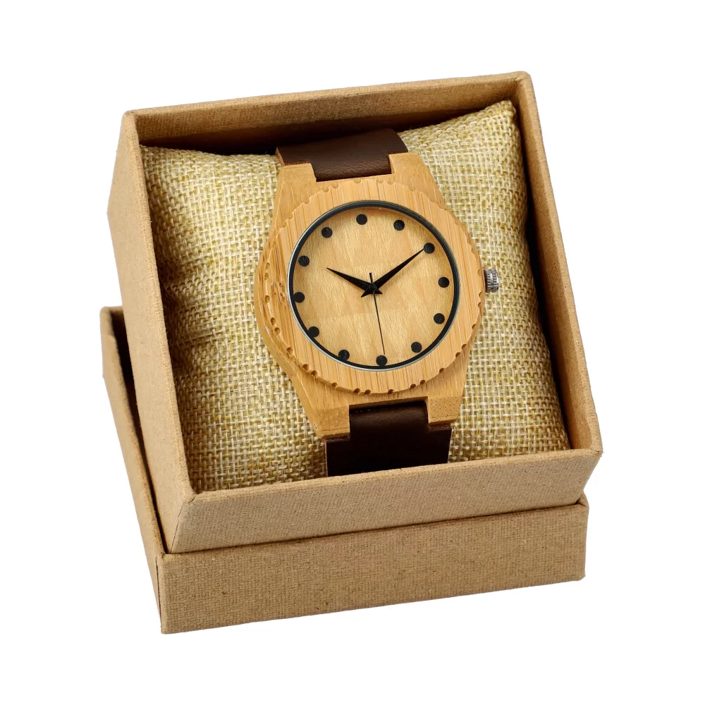 Relógio de madeira + caixa RP006 - ModaServerPro